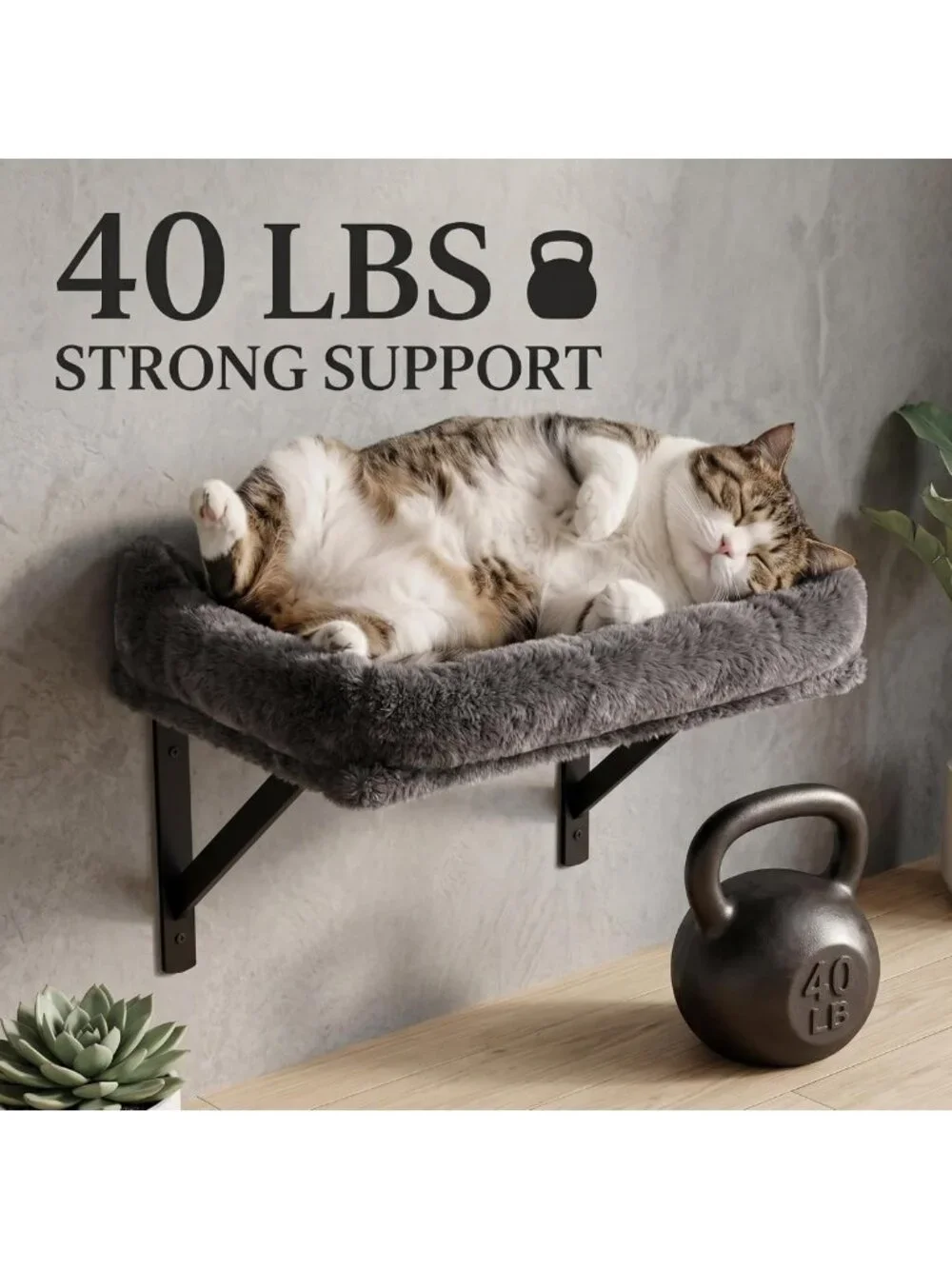 5-in-1 Cat Wall Shelves for Large Cats - Space-Saving Climbing Furniture